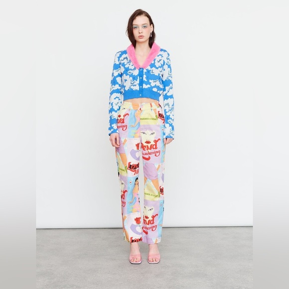 Lazy Oaf x Laura Callaghan Cover To Cover Unisex Pants Size 26 - Picture 3 of 16